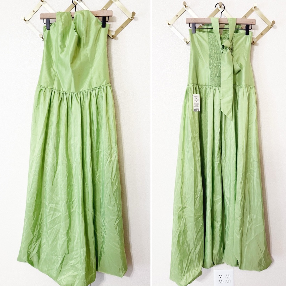 Show Me Your MuMu Lime Green Halter Maxi Dress - Picture 10 of 14